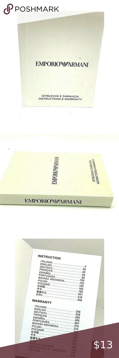 emporio armani watch instructions|emporio armani manual pdf.